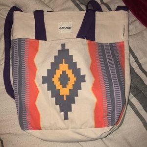 garage tribal tote bag